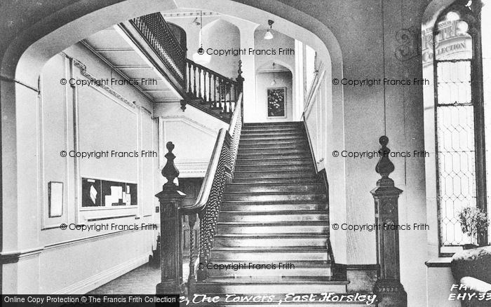 Photo of East Horsley, Horsley Towers, The Main Staircase c.1955
