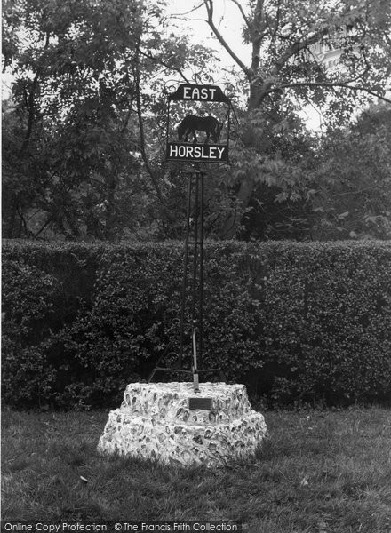Photo of East Horsley, Village Sign c.1955