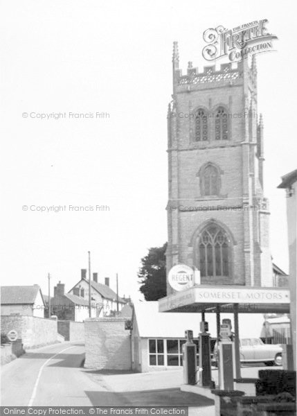 Photo of East Lyng, Church Farm, Somerset Motors And Church c.1960