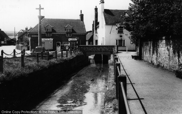 Photo of East Meon, The River Meon c.1955