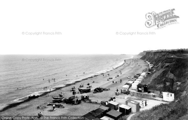 Photo of East Runton, Beach And Cliffs c.1960