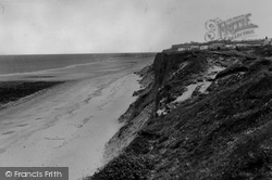 Cliffs And Beach Looking East c.1955, East Runton