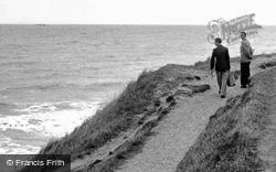 Men On The Cliff Path c.1955, East Runton
