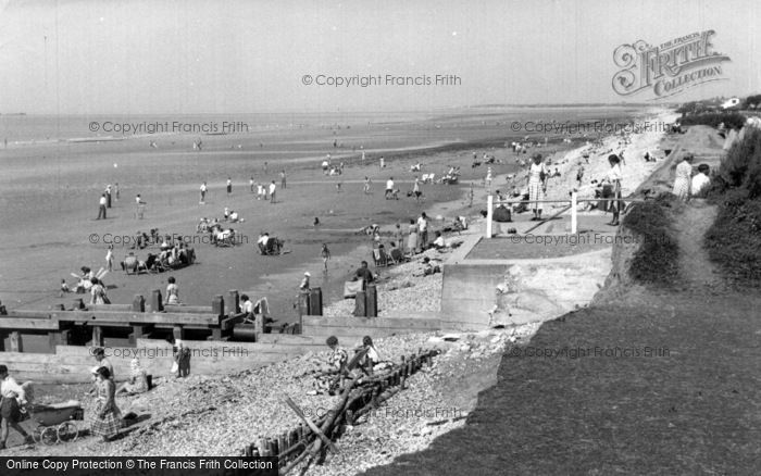 Photo of East Wittering, The Cliffs And Beach c.1955