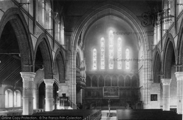 Photo of Eastbourne, All Saints Church Interior 1890