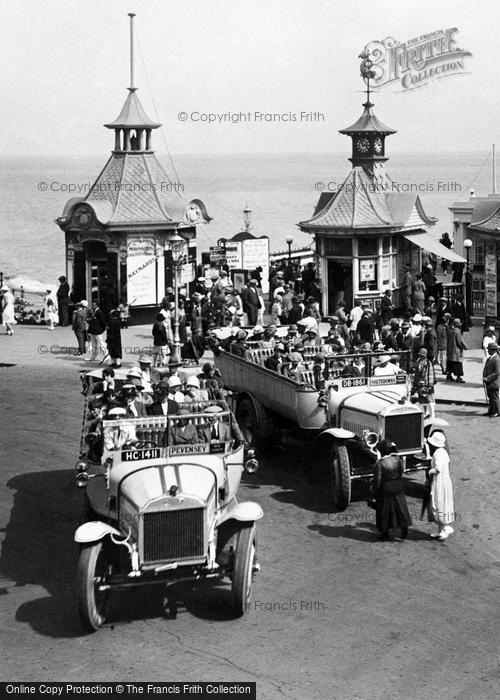 Photo of Eastbourne, Charabancs At The Pier 1925