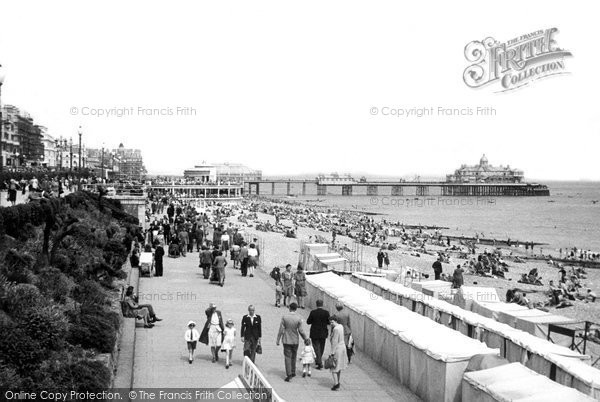 Photo of Eastbourne, Lower Promenade And Pier c.1955