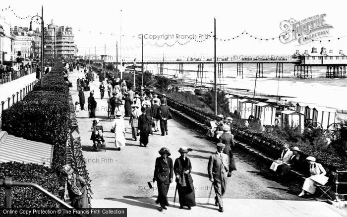 Photo of Eastbourne, People On The Promenade 1912