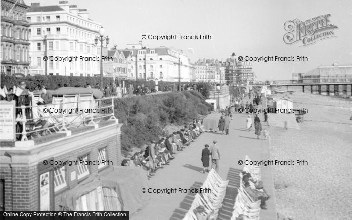 Photo of Eastbourne, Promenade And Bandstand c.1955