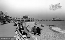 The Bandstand And The Pier c.1955, Eastbourne