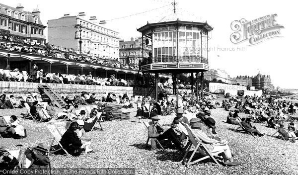 Photo of Eastbourne, The Beach And Bandstand 1921