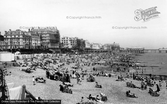 Photo of Eastbourne, The Beach c.1955