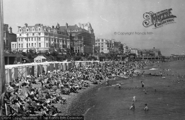 Photo of Eastbourne, The Beach c.1955