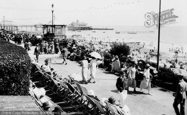 Photo of Eastbourne, The Parade And Birdcage Bandstand 1925
