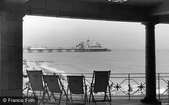 Eastbourne, the Pier from the Bandstand c1955