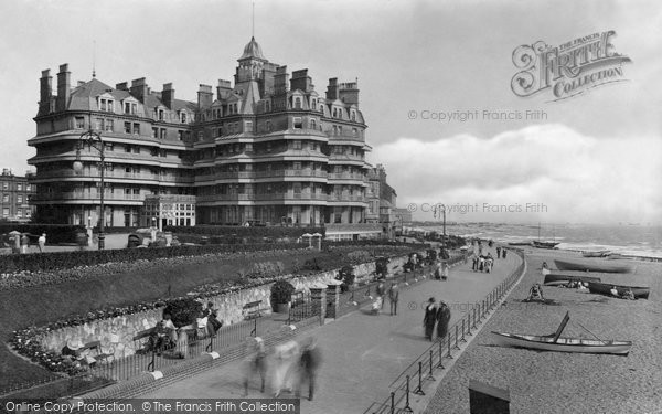 Photo of Eastbourne, The Promenade And Queen's Hotel 1912