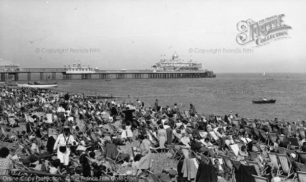 Photo of Eastbourne, The Sands And Pier c.1960