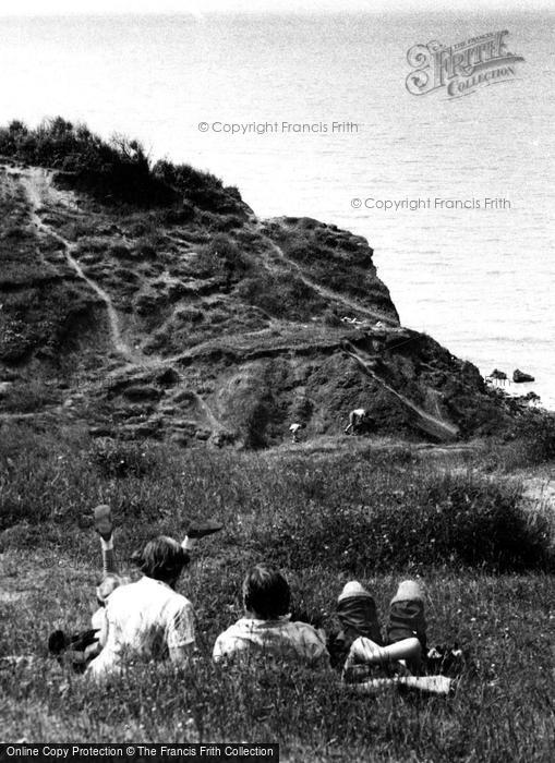 Photo of Eastchurch, The Cliffs, People Relaxing c.1955