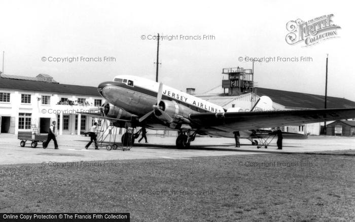 Photo of Eastleigh, Jersey Airlines Aeroplane, The Airport c.1960