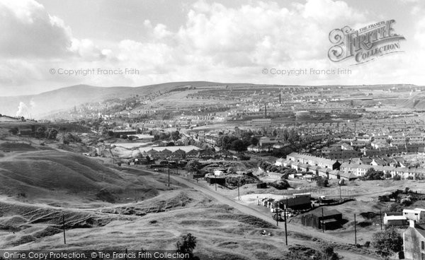 Photo of Ebbw Vale, From Beaufort Hill c.1960