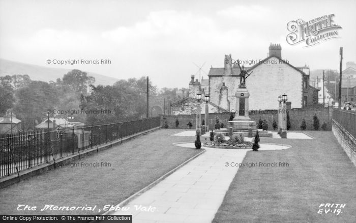 Photo of Ebbw Vale, The Memorial c.1955