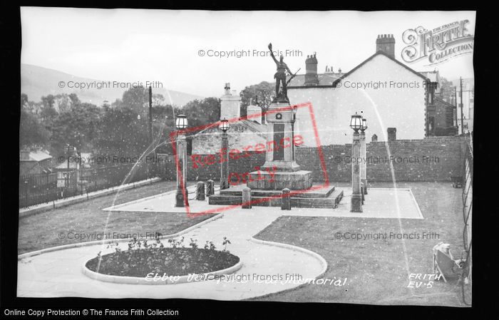 Photo of Ebbw Vale, The War Memorial c.1950