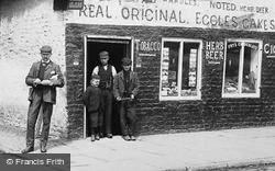 Customers At Ye Olde Thatche Store c.1900, Eccles