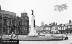 The Library And Cenotaph c.1955, Eccles