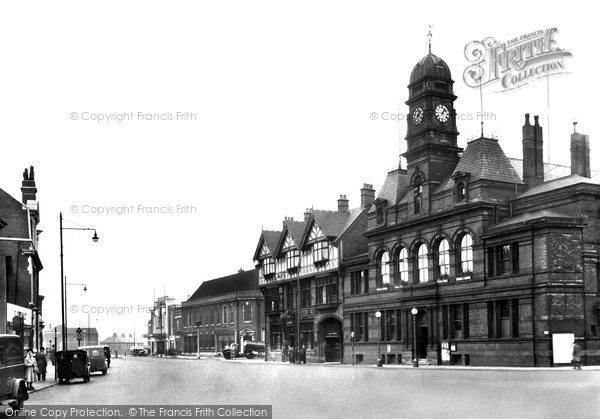 Photo of Eccles, The Town Hall And Church Street c.1955