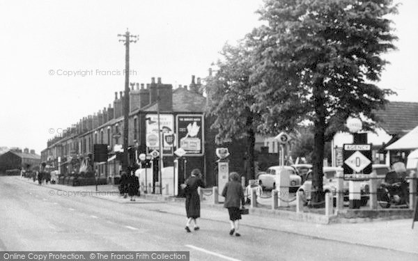 Photo of Eccles, Worsley Road Petrol Station, Winton c.1955