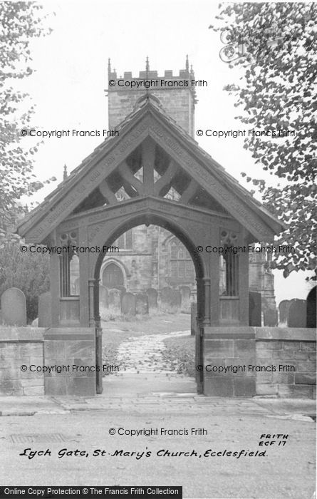Photo of Ecclesfield, St Mary's Church, Lych Gate c.1955