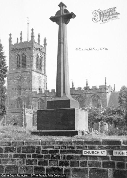 Photo of Eccleshall, Memorial And Church c.1955