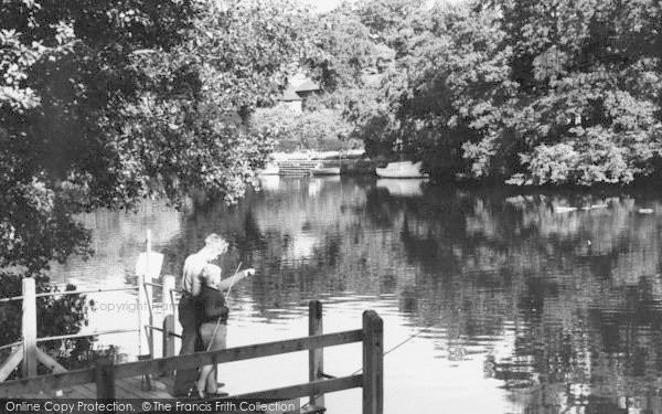 Photo of Eccleston, The River Dee, Boys Fishing c.1965