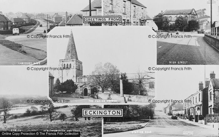 Photo of Eckington, Composite c.1955