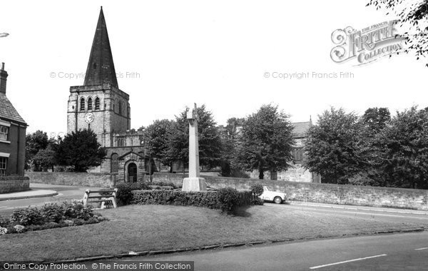 Photo of Eckington, War Memorial And St Peter And St Paul's Church c.1965