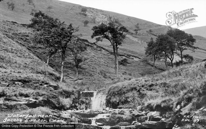 Photo of Edale, Waterfall Near Jacob's Ladder c.1955