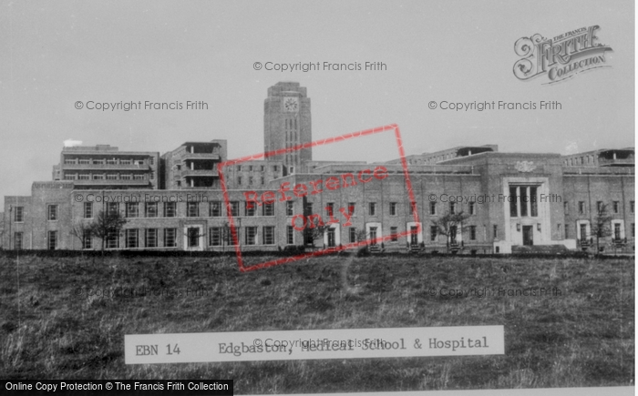 Photo of Edgbaston, Medical School And Hospital c.1955