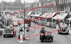 Station Road, Motorbike And Sidecar 1954, Edgware