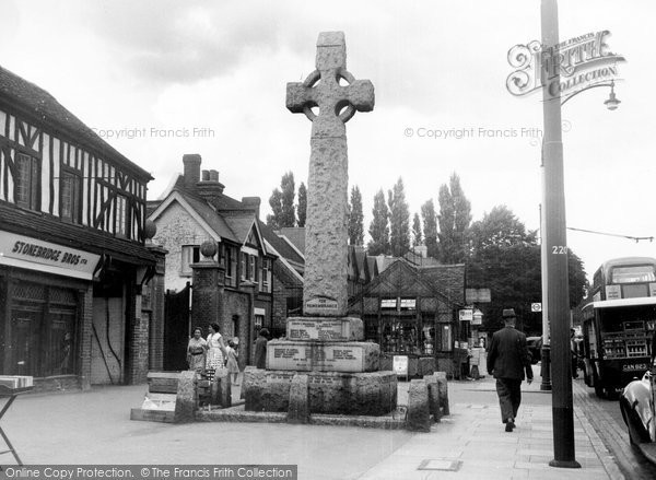 Photo of Edgware, The Memorial, High Street c.1955