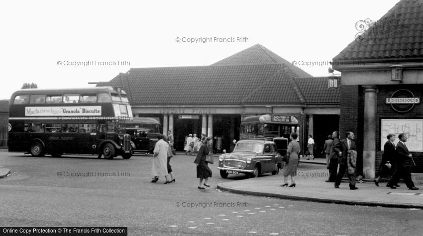 Edgware, the Underground Station, Station Road 1954