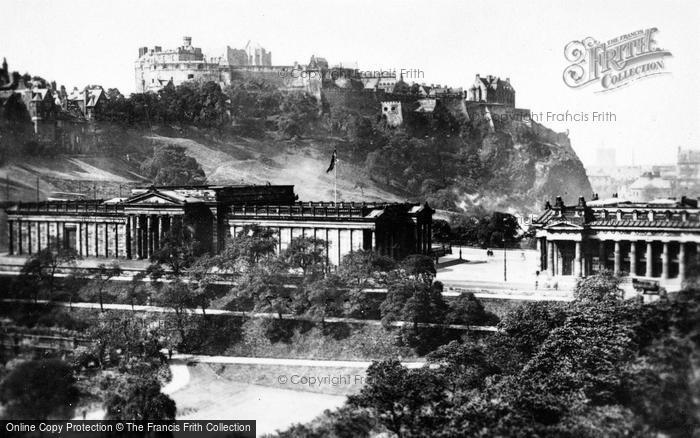 Photo of Edinburgh, Castle And National Gallery Of Scotland c.1935