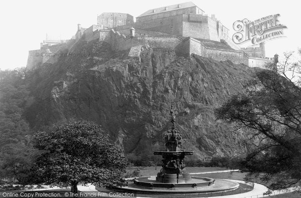 Photo of Edinburgh, Castle From Princes Street Gardens 1897