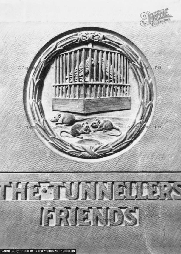Edinburgh, Castle, War Memorial, 'The Tunnellers' Friends' c1930