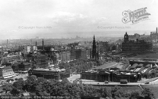 Photo of Edinburgh, From Castle c.1950