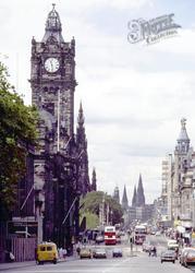 N.B Clock Tower From Calton Hill 1984 , Edinburgh