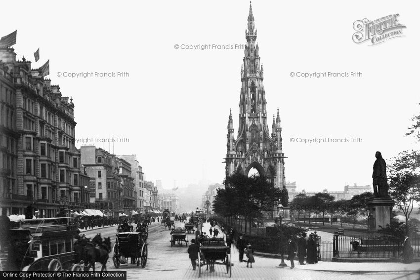 Edinburgh, Princes Street and Scott Monument 1883
