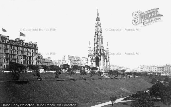 Photo of Edinburgh, Princes Street And Scott Monument c.1900