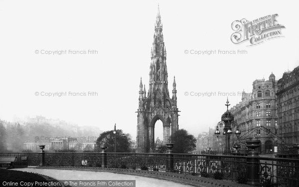 Photo of Edinburgh, Scott Monument And Castle 1897