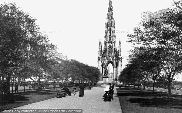 Photo of Edinburgh, Scott Monument And Gardens 1897