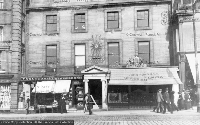 Photo of Edinburgh, Shops In Princes Street 1909